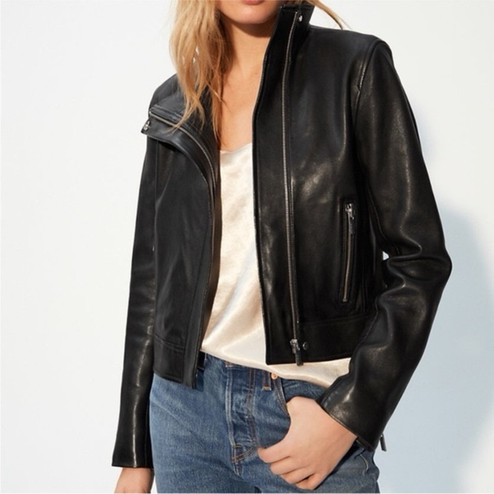 Aritzia Babaton Jagger Genuine Leather Moto Jacket
